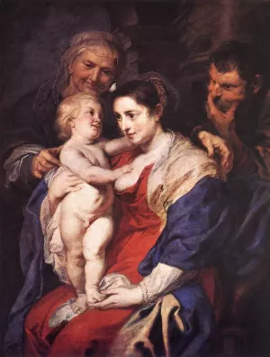 The Holy Family with St. Anne by Peter Paul Rubens - Oil Painting Reproduction