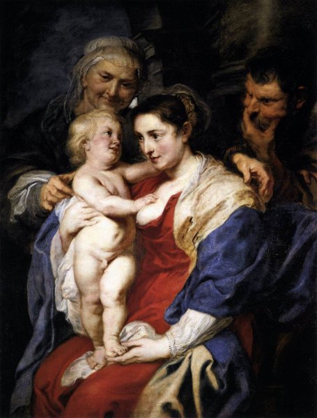 The Holy Family with St Anne by Peter Paul Rubens - Hand-Painted Oil Painting Reproduction