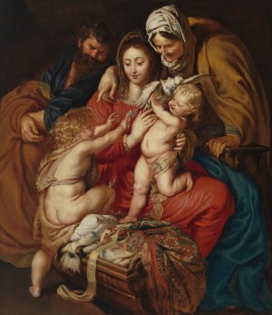 The Holy Family with St. Elizabeth, St. John, and a Dove by Peter Paul Rubens Oil Painting