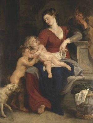 The Holy Family with the Basket by Peter Paul Rubens Oil Painting