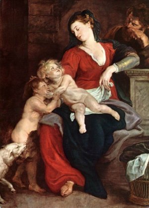 The Holy Family with the Basket by Peter Paul Rubens Oil Painting