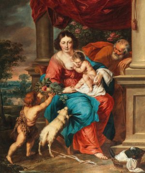 The Holy Family with the Infant Saint John the Baptist by Peter Paul Rubens Oil Painting