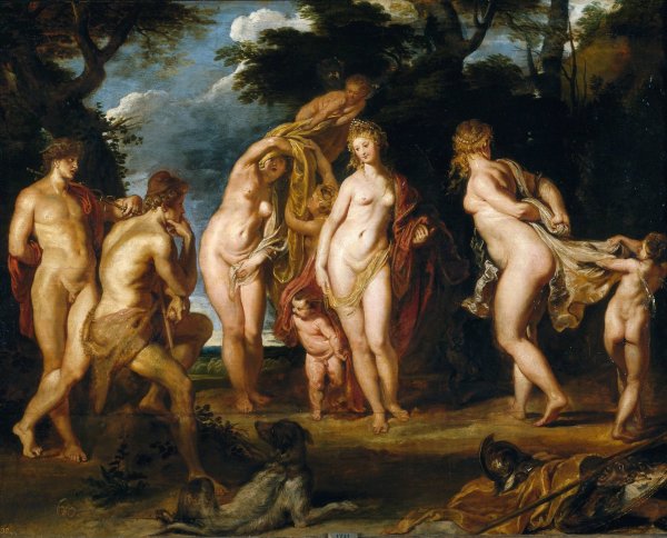 The Judgment Of Paris  by Peter Paul Rubens - Hand-Painted Oil Painting Reproduction