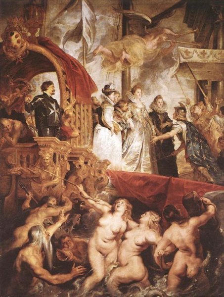The Landing of Marie de Medici at Marseilles by Peter Paul Rubens - Hand-Painted Oil Painting Reproduction