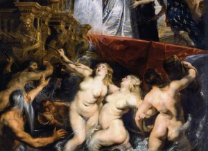 The Landing of Marie de Medicis at Marseilles Detail by Peter Paul Rubens Oil Painting