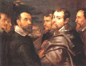 The Mantuan Circle of Friends by Peter Paul Rubens Oil Painting
