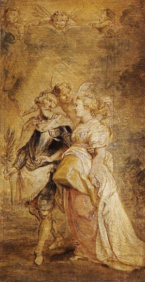 The Marriage of Henri IV of France and Marie de Medicis by Peter Paul Rubens Oil Painting