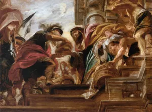 The Meeting of Abraham and Melchisedek by Peter Paul Rubens Oil Painting