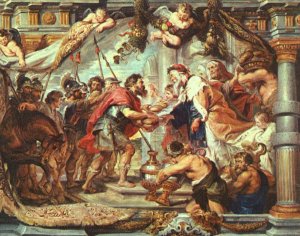 The Meeting of Abraham and Melchizedek II Oil painting by Peter Paul Rubens