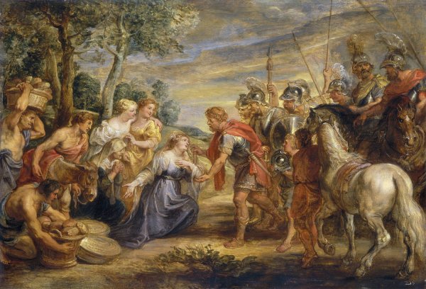 The Meeting of David and Abigail  by Peter Paul Rubens - Hand-Painted Oil Painting Reproduction