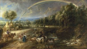 The Rainbow Landscape by Peter Paul Rubens Oil Painting