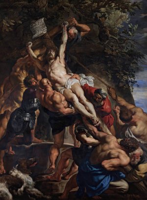 The Raising of the Cross by Peter Paul Rubens Oil Painting