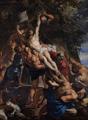 The Raising of the Cross by Peter Paul Rubens Oil Painting