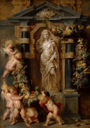 The Statue of Ceres by Peter Paul Rubens Oil Painting