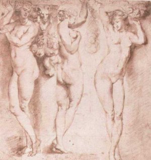 The Three Caryatids by Peter Paul Rubens Oil Painting