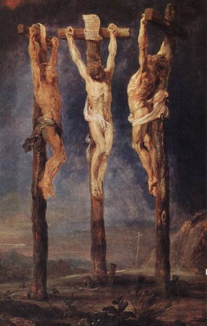 The Three Crosses by Peter Paul Rubens Oil Painting