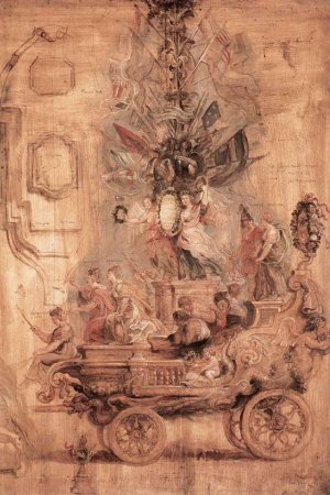 The Triumphal Car of Kallo Sketch by Peter Paul Rubens Oil Painting