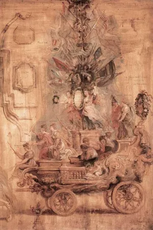 The Triumphal Car of Kallo Sketch by Peter Paul Rubens Oil Painting