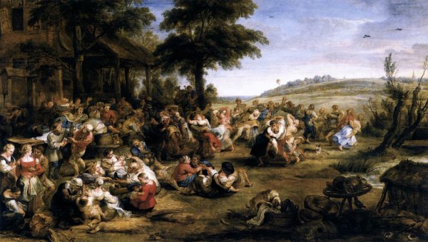 Main Product Photo of The Village Fete Painting by Peter Paul Rubens