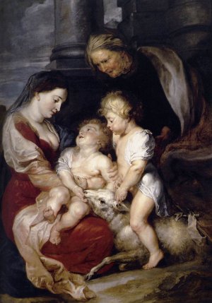 The Virgin and Child with St Elizabeth and the Infant St John by Peter Paul Rubens Oil Painting