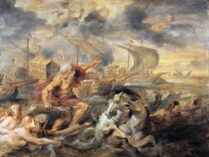The Voyage Of The Cardinal Infante Ferdinand Of Spain From Barcelona To Genoa In April 1633 by Peter Paul Rubens Oil Painting