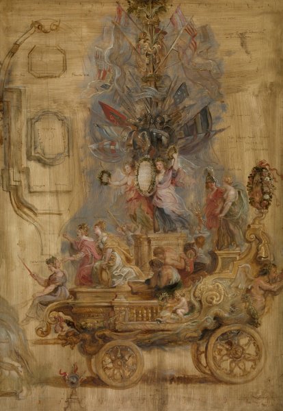 Triumphal Chariot of Kallo  by Peter Paul Rubens - Hand-Painted Oil Painting Reproduction