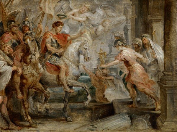 Triumphant Entry Of Constantine Into Rome  by Peter Paul Rubens - Hand-Painted Oil Painting Reproduction