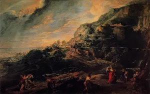 Ulysses and Nausicaa on the Island of the Phaeacians by Peter Paul Rubens - Oil Painting Reproduction