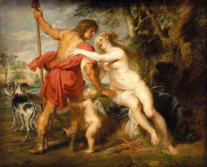 Venus and Adonis by Peter Paul Rubens Oil Painting
