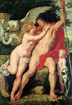 Venus and Adonis by Peter Paul Rubens Oil Painting