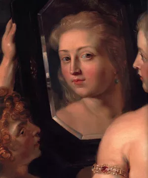 Venus at a Mirror Detail by Peter Paul Rubens Oil Painting