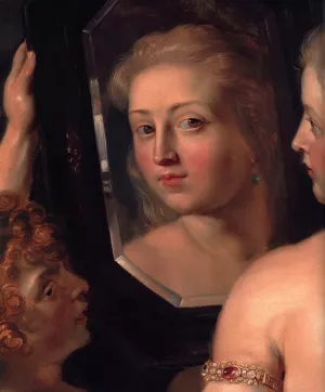Venus at a Mirror Detail Oil painting by Peter Paul Rubens