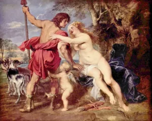 Venus und Adonis by Peter Paul Rubens - Oil Painting Reproduction