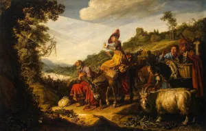 Abraham's Journey to Canaan by Pieter Pietersz Lastman - Oil Painting Reproduction