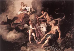 Juno Discovering Jupiter with Io by Pieter Pietersz Lastman Oil Painting
