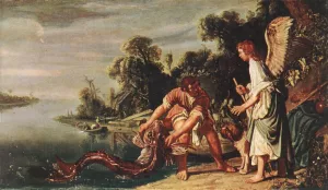 The Angel and Tobias with the Fish by Pieter Pietersz Lastman - Oil Painting Reproduction