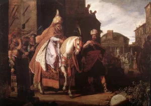 The Triumph of Mordecai by Pieter Pietersz Lastman Oil Painting