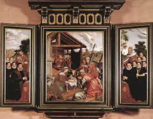 Adoration of the Shepherds Oil painting by Pieter Pourbus