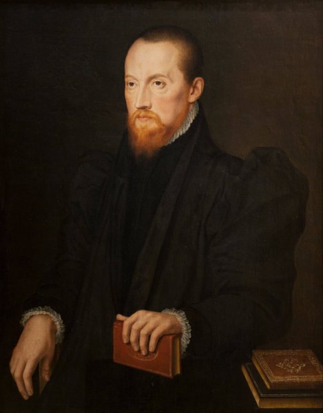 Bearded, red-headed Man, seated by Pieter Pourbus - Hand-Painted Oil Painting Reproduction