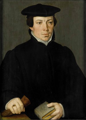 Portrait of a Young Minister by Pieter Pourbus Oil Painting