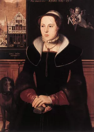 Portrait of Jacquemyne Buuck by Pieter Pourbus Oil Painting