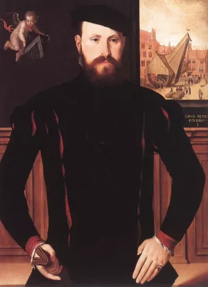 Portrait of Jan van Eyewerve by Pieter Pourbus - Oil Painting Reproduction