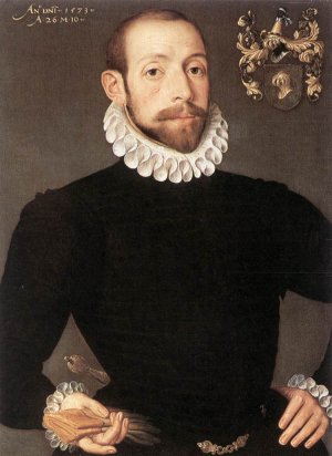Portrait of Olivier van Nieulant Oil painting by Pieter Pourbus