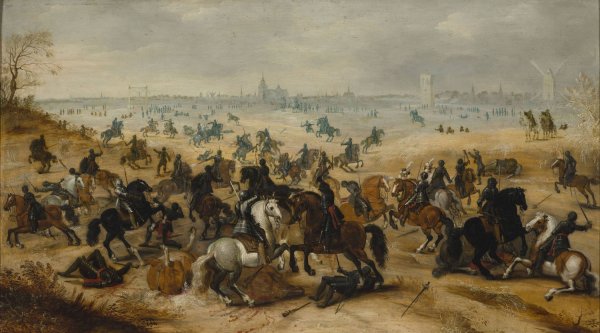 Battle on Vught Heath by Pieter Snayers - Hand-Painted Oil Painting Reproduction