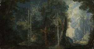 Woodland Scenery with Hermitage by Pieter Stevens Oil Painting