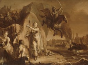 Perseus and Andromeda. Allegory of the liberation of the Netherlands by Prince Frederik Hendrik by Pieter Symonsz Potter Oil Painting