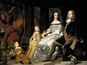 Portrait of Philips van de Werve and His Wife by Pieter Thijs Oil Painting