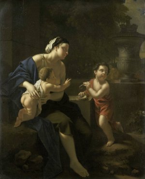 Blowing Bubbles by Pieter Van Der Werff Oil Painting