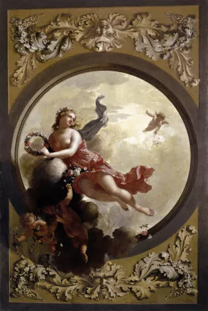 Flora with Putti Strewing Flowers painting by Pieter Van Der Werff