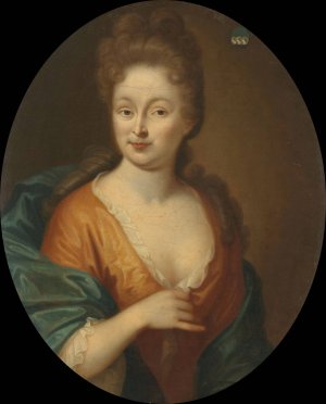 Portrait of a Woman, possibly Elisabeth Hollaer, Wife of Theodorus Rijswijk by Pieter Van Der Werff Oil Painting